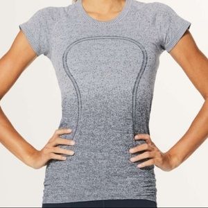 Lululemon Swiftly Tech Short Sleeve Grey Ombré Size 2